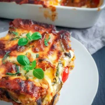 Vegetarian Lasagne with Mediterranean Vegetable