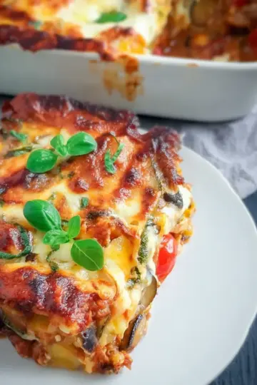 Vegetarian Lasagne with Mediterranean Vegetable