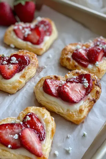 Strawberry Cheesecake Danish Hearts