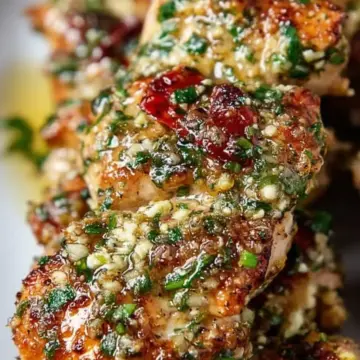 Garlic Parmesan Chicken Skewers