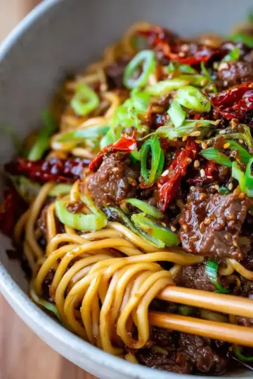 Caramelised Sticky Beef Noodles