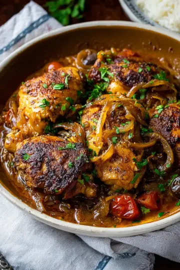 Senegalese Braised Chicken (Poulet Yassa)