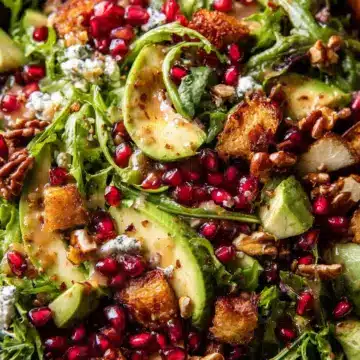 Christmas Salad with Honey Mustard Dressing.