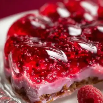 Raspberry Pretzel Jello