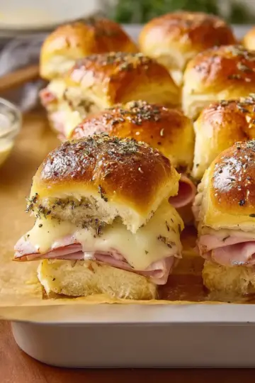 Baked Ham and Cheese Sliders