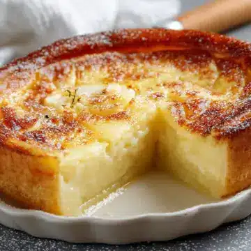 Apple and custard impossible pie