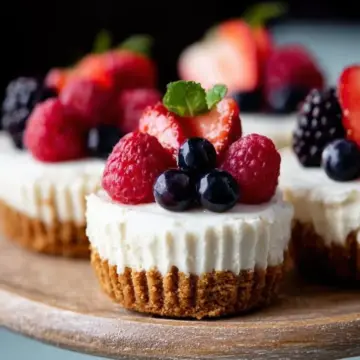 Mini No-Bake Cheesecakes