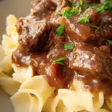 Beef Tips and Noodles