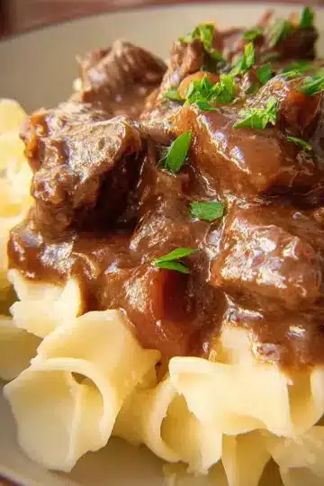 Beef Tips and Noodles