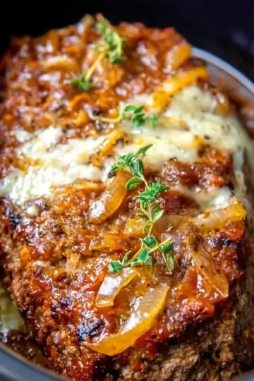 Crock Pot French Onion Meatloaf