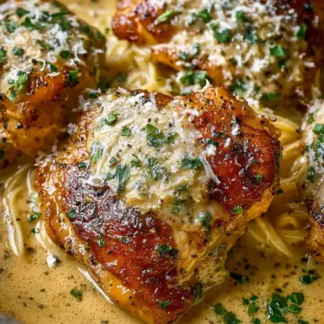 Cacio e Pepe Chicken Thighs