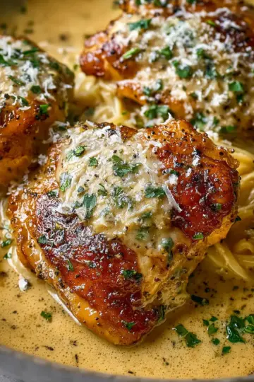 Cacio e Pepe Chicken Thighs