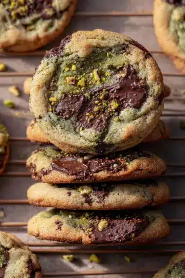 Pistachio Cream Chocolate Chip Cookies