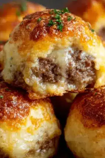 Garlic Parmesan Cheeseburger Bombs Recipe