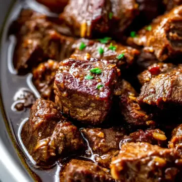 Slow Cooker Garlic Butter Beef Bites