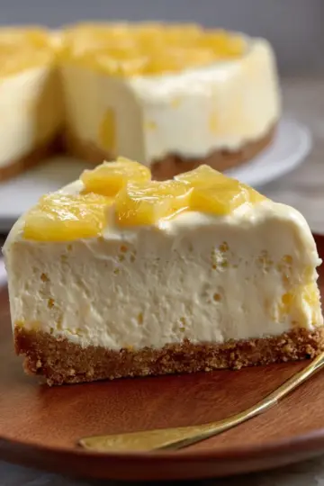 Condensed coconut milk and pineapple cheesecake