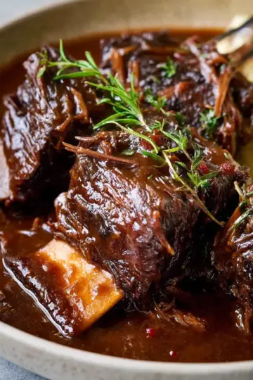 Braised Beef Short Ribs in Red Wine Sauce