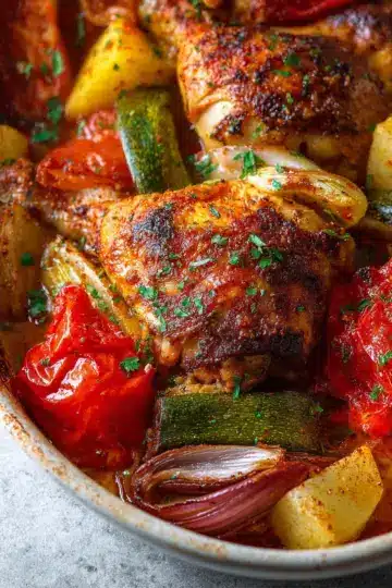 Roasted Chicken and Vegetables Turkish Style
