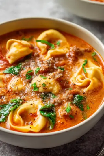 Crockpot Tortellini Soup with Sausage