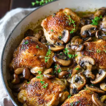 Garlic Mushroom Chicken Thighs