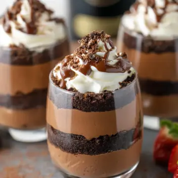 Mini Baileys Chocolate Cheesecake Trifles