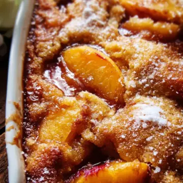 Old School Easy Brown Sugar Peach Cobbler