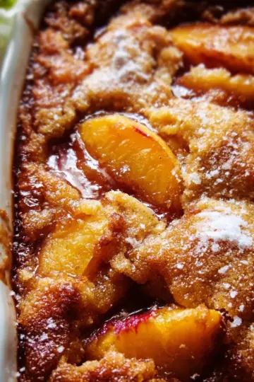 Old School Easy Brown Sugar Peach Cobbler
