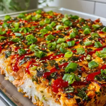 Spicy Salmon Sushi Bake