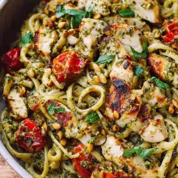 Creamy Chicken Pesto Pasta