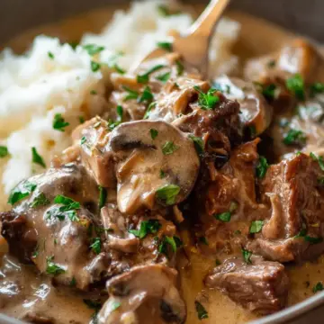 Slow Cooker Beef Stroganoff Stew