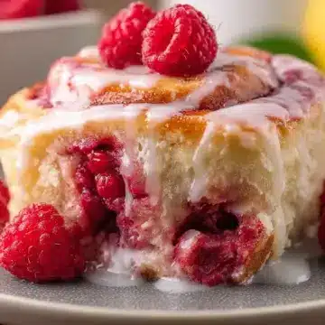 Raspberry Sweet Rolls with Lemon Glaze