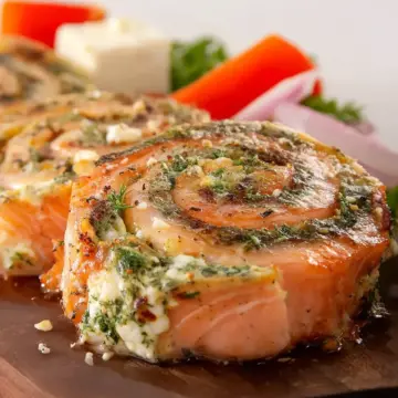 Salmon and Feta Pinwheel