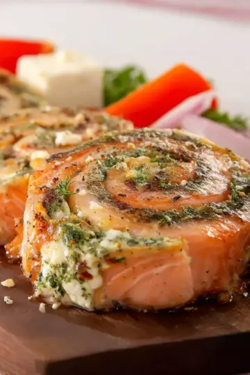 Salmon and Feta Pinwheel