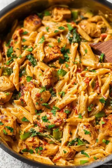 One Pot Creamy Cajun Chicken Pasta