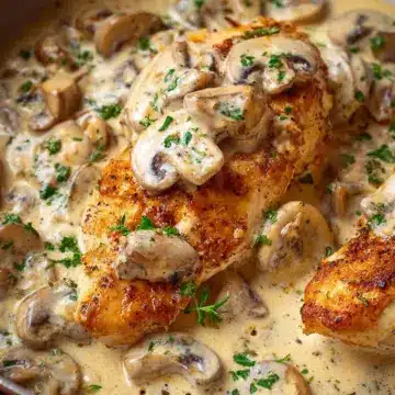 Chicken Breast in Creamy Mushroom Sauce