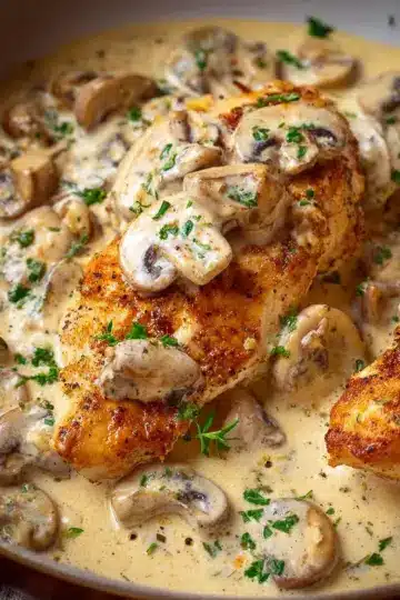 Chicken Breast in Creamy Mushroom Sauce