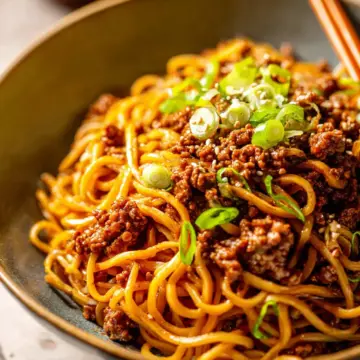 Mongolian Ground Beef Noodles