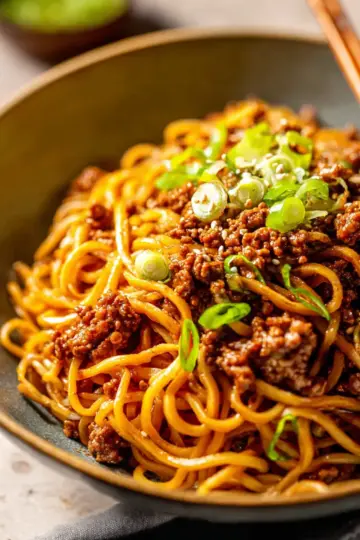Mongolian Ground Beef Noodles