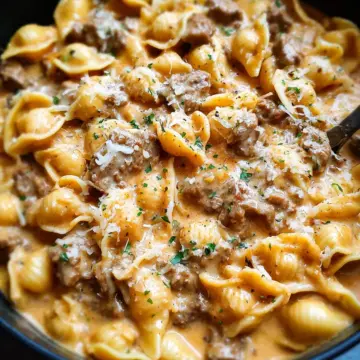 Creamy Beef and Shells
