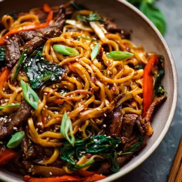 20 Minute Korean Beef Sesame Noodles