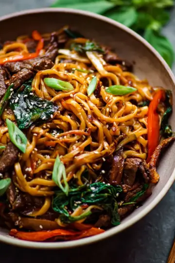 20 Minute Korean Beef Sesame Noodles
