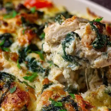 Chicken and Spinach Casserole with Cream Cheese