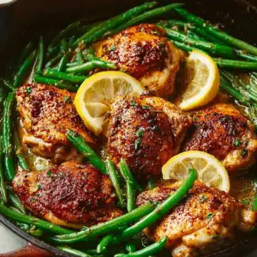 Lemon Garlic Butter Chicken and Green Beans Skillet
