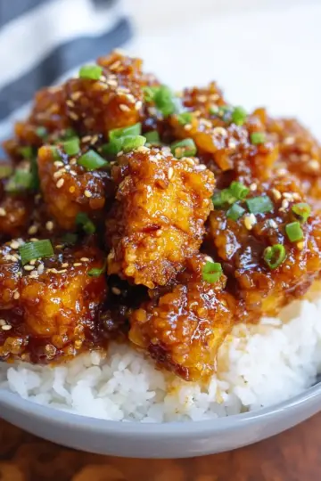 Crispy Honey Garlic Tofu