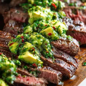 Skirt Steak with Avocado Chimichurri