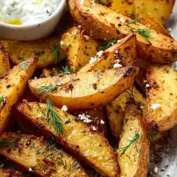 Roasted Greek Potato Wedges