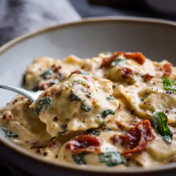 Creamy Tuscan Garlic Ravioli